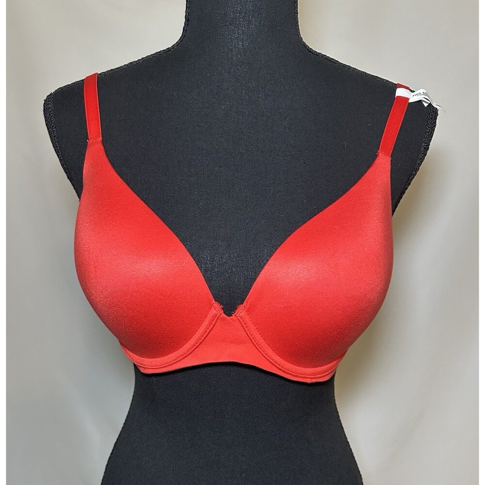 Aerie Full Coverage Red Lightly Lined Real Sunnie Strappy Bra Women's 34D NWT